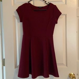 Ambiance maroon skater dress